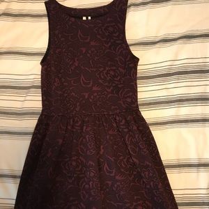 Purple/maroon dress with floral details!